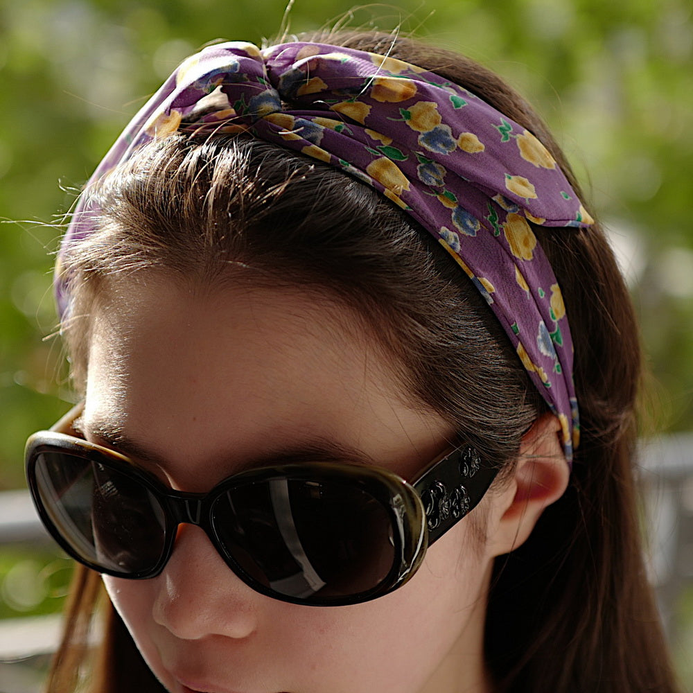 Bandeau cheveux Liberty mauve