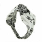 Bandeau cheveux bandana blanc