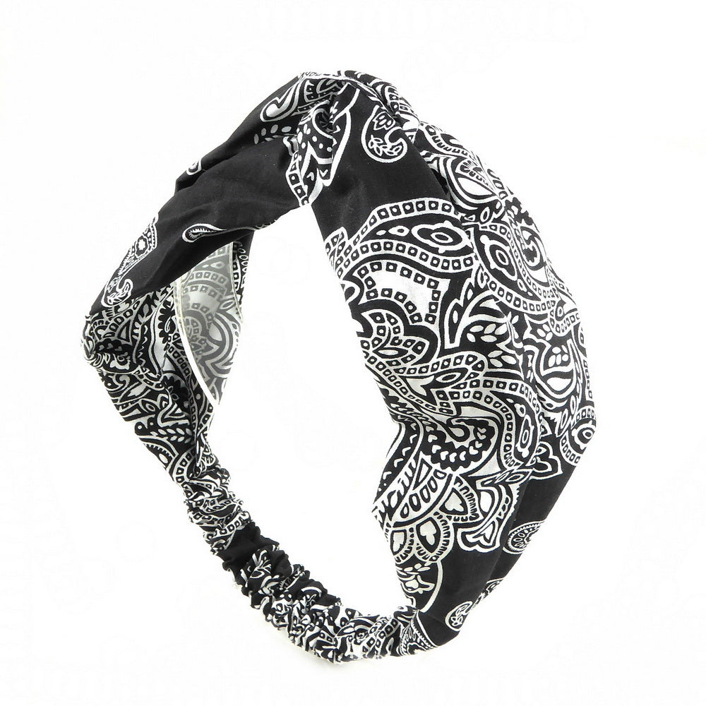 Bandeau cheveux bandana noir