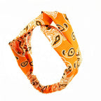 Bandeau cheveux bandana orange