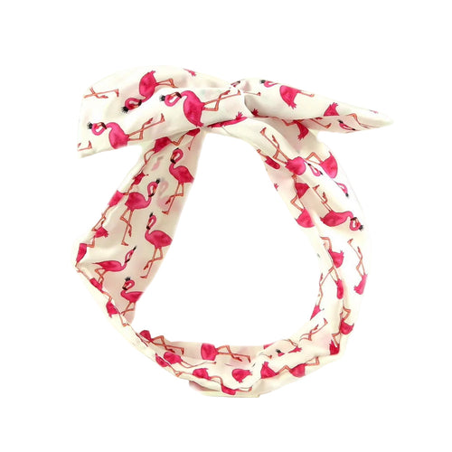 Bandeau cheveux flamant rose