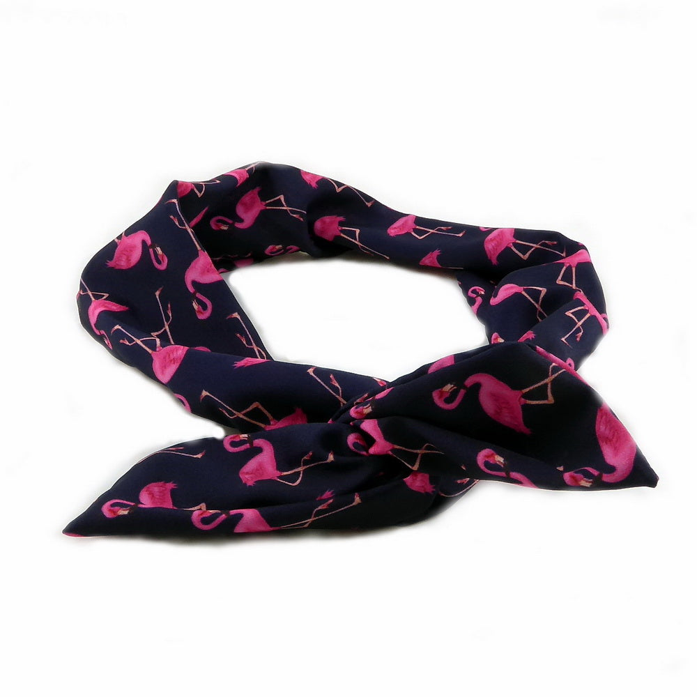 Bandeau cheveux motif flamant rose 