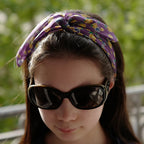 Bandeau cheveux fleur Liberty violet