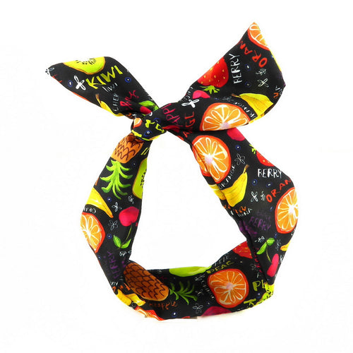 Bandeau cheveux fruits noir