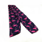 Bandeau cheveux motif flamant rose, marine