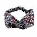 Bandeau cheveux motif bandana marine