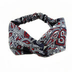 Bandeau cheveux motif bandana marine