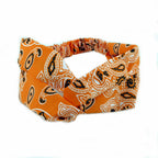 Bandeau cheveux motif bandana orange