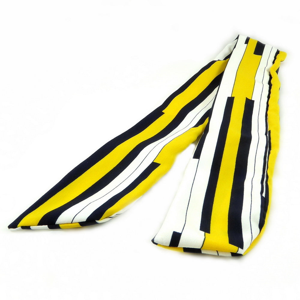 Bandeau cheveux rayures jaune
