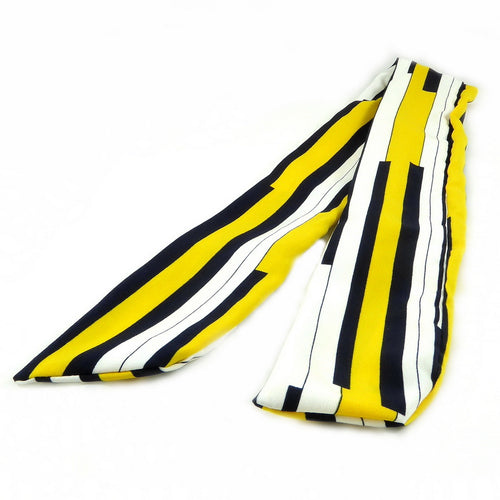 Bandeau cheveux rayures jaune