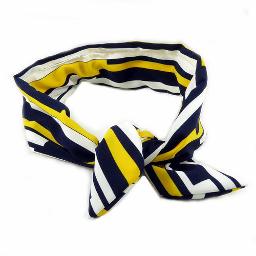 Bandeau cheveux rayures jaune noir
