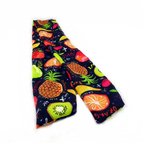 Bandeau cheveux noir imprimé fruits 