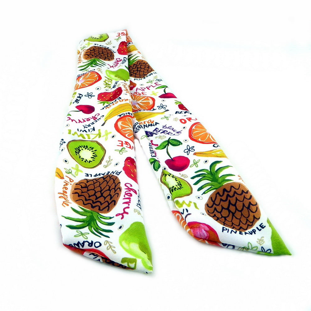 Bandeau pour cheveux ivoire motif fruits