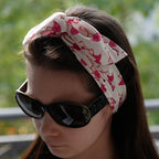 Bandeau pour cheveux motif flamant rose 