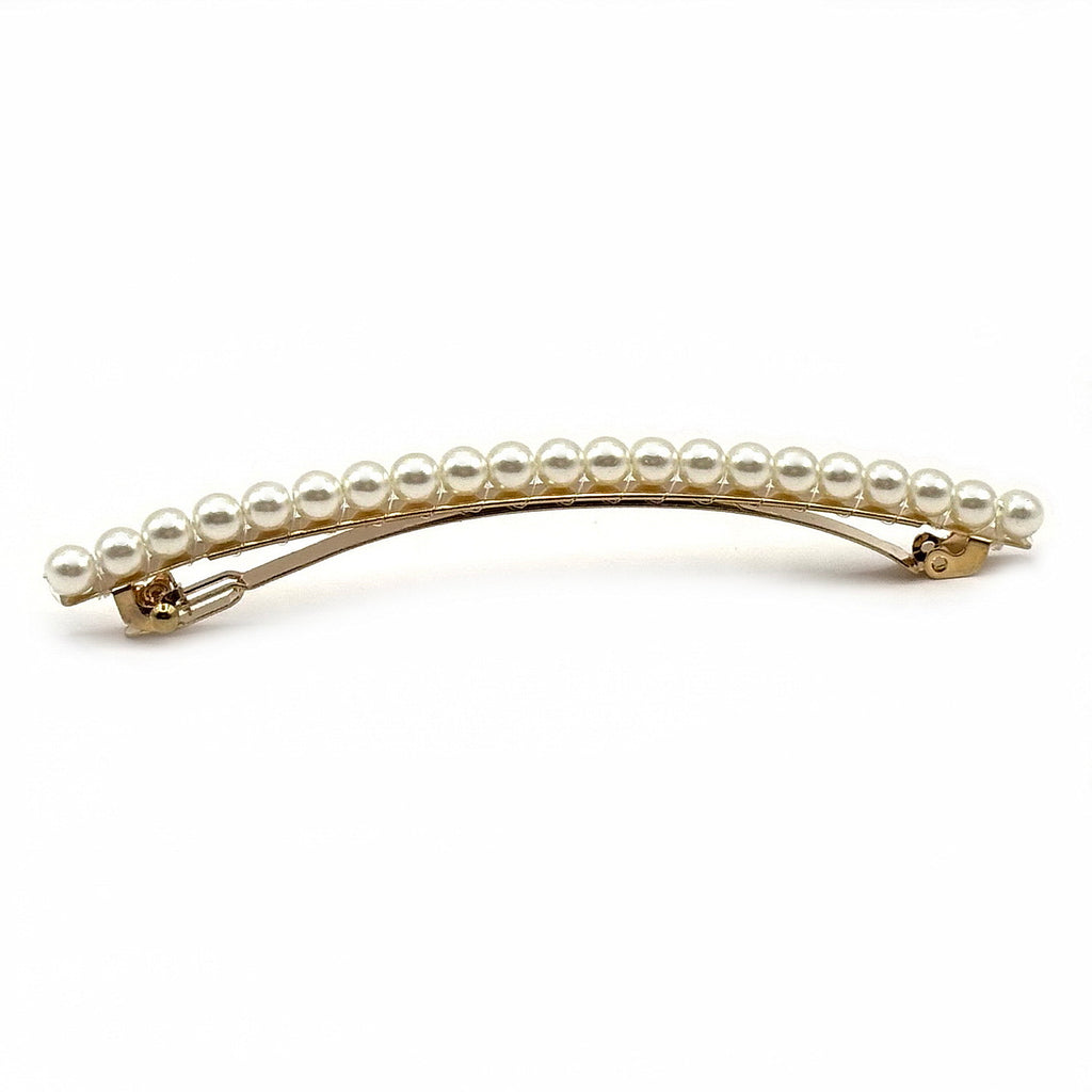 Barrette à cheveux 10cm fine, perles 5mm
