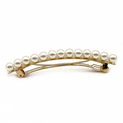 Barrette à cheveux 10cm perles nacrées 8mm