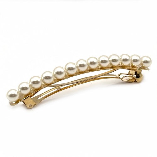 Barrette à cheveux 10cm perles nacrées