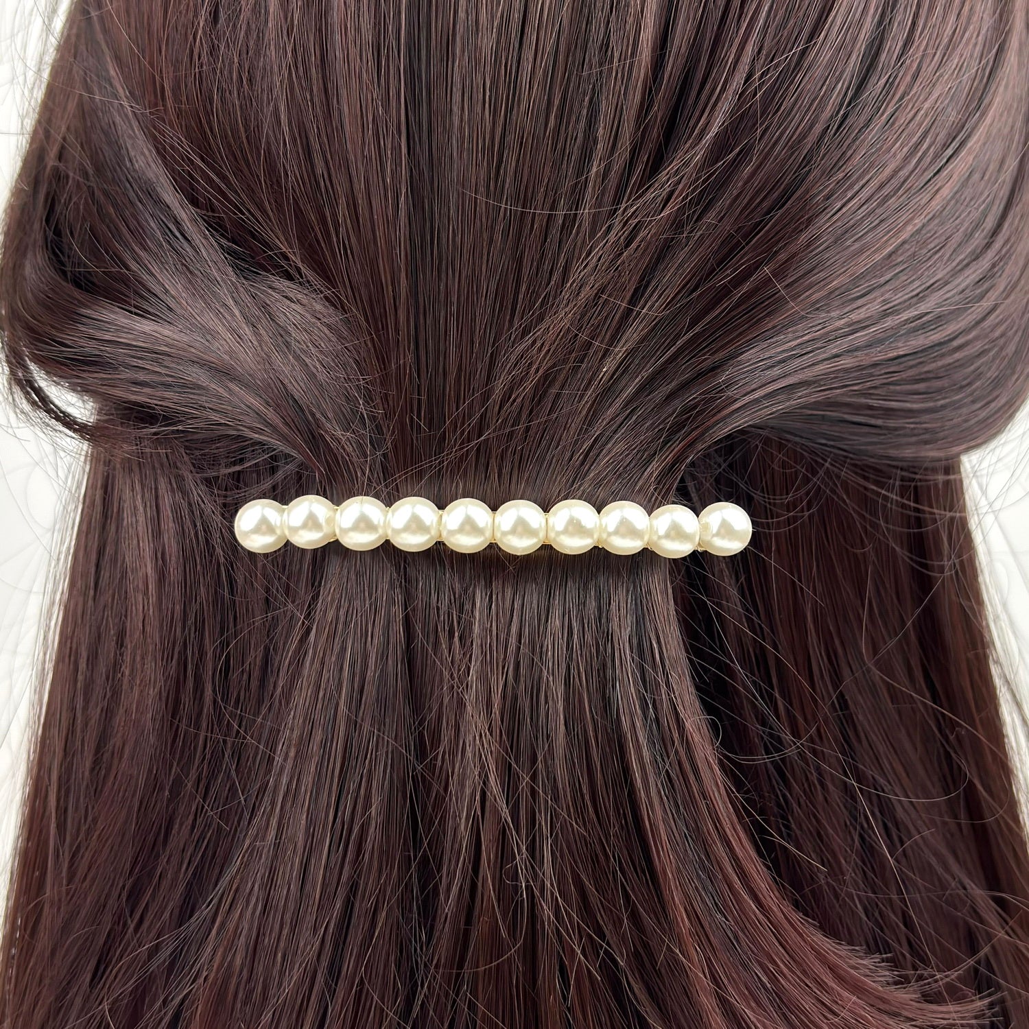 Barrette à cheveux 7cm, perles nacrées