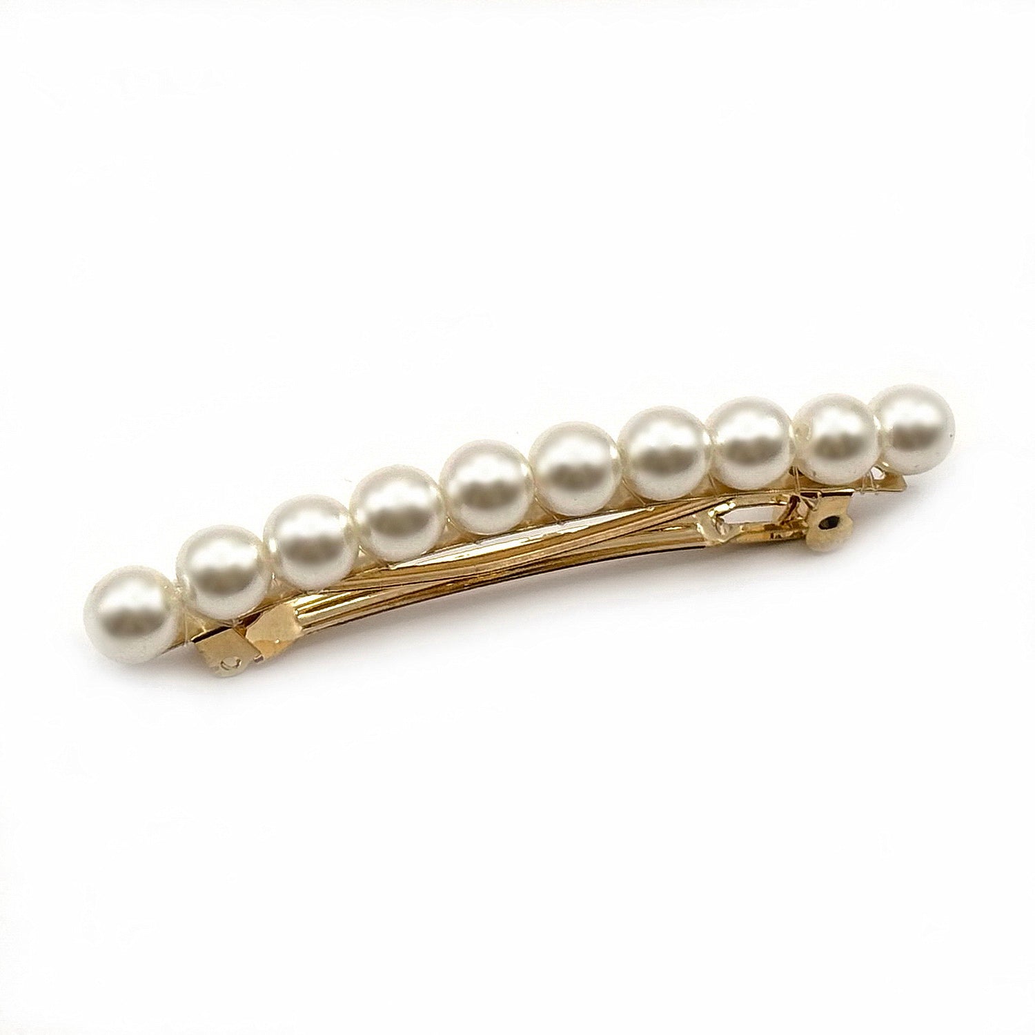 Barrette à cheveux 7cm, perles nacrées