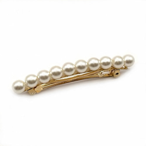 Barrette à cheveux 7cm, perles nacrées
