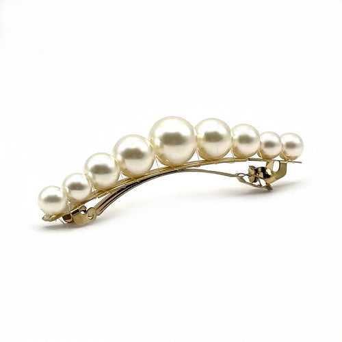 Barrette à cheveux 8.5cm, perles nacrées 