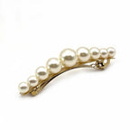 Barrette à cheveux 8.5cm, perles nacrées progressives