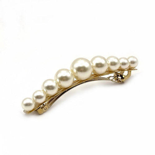 Barrette à cheveux 8.5cm, perles nacrées progressives