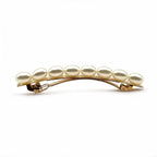 Barrette à cheveux 8cm perles nacrées ovales