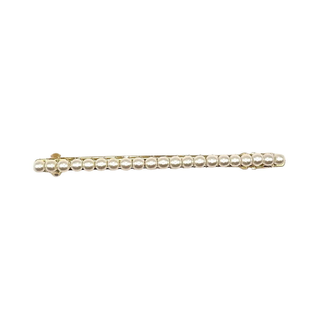 Barrette à cheveux 8cm très fine, perles 3mm