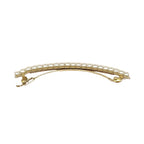 Barrette à cheveux 8cm très fine, perles nacrées 3mm