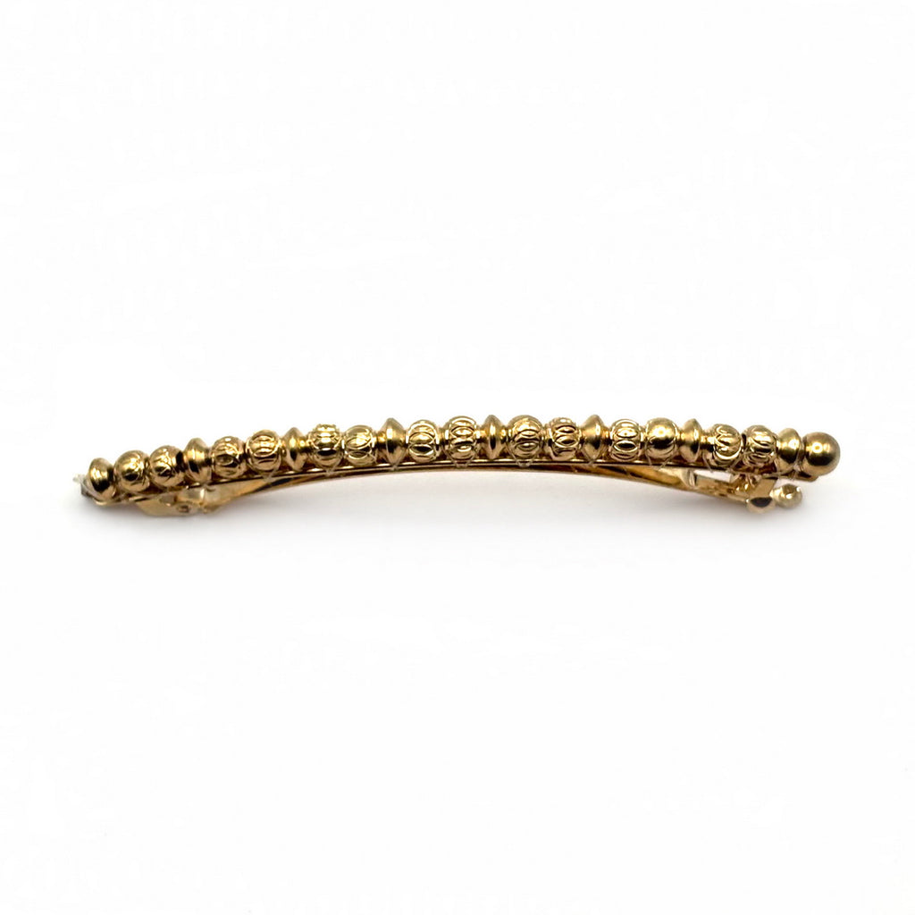 Barrette à cheveux antique fine 8cm doré