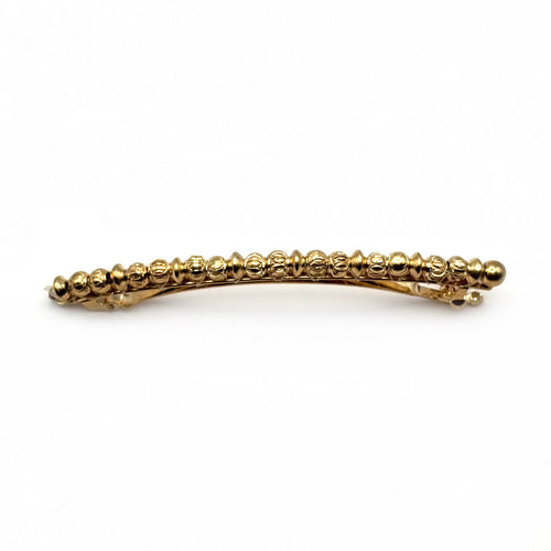 Barrette à cheveux antique fine 8cm doré