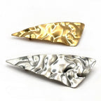 Barrette à cheveux désign métal martelé or argent