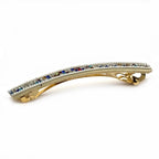 Barrette à cheveux daim et strass multicolore 9.5cm