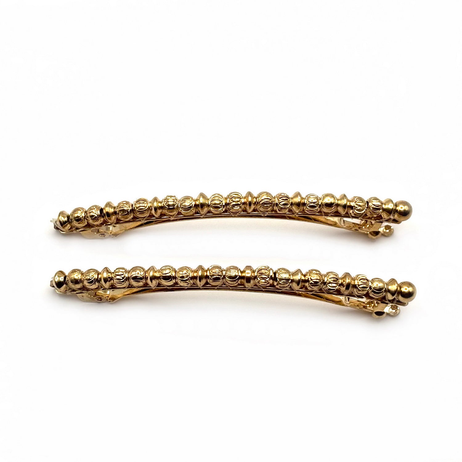 Barrette à cheveux antique fine 8cm doré