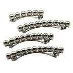 Barrette à cheveux , perles argentées
