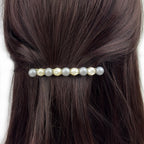 Barrette à cheveux perles grises et nacrées