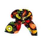 Gros chouchou élastique cheveux à pan motif fruits