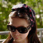 Bandeau pour cheveux motif flamant rose, marine