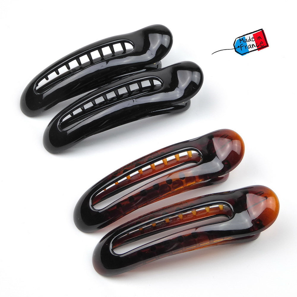 Lot de 2 pinces cheveux Made in France 8cm