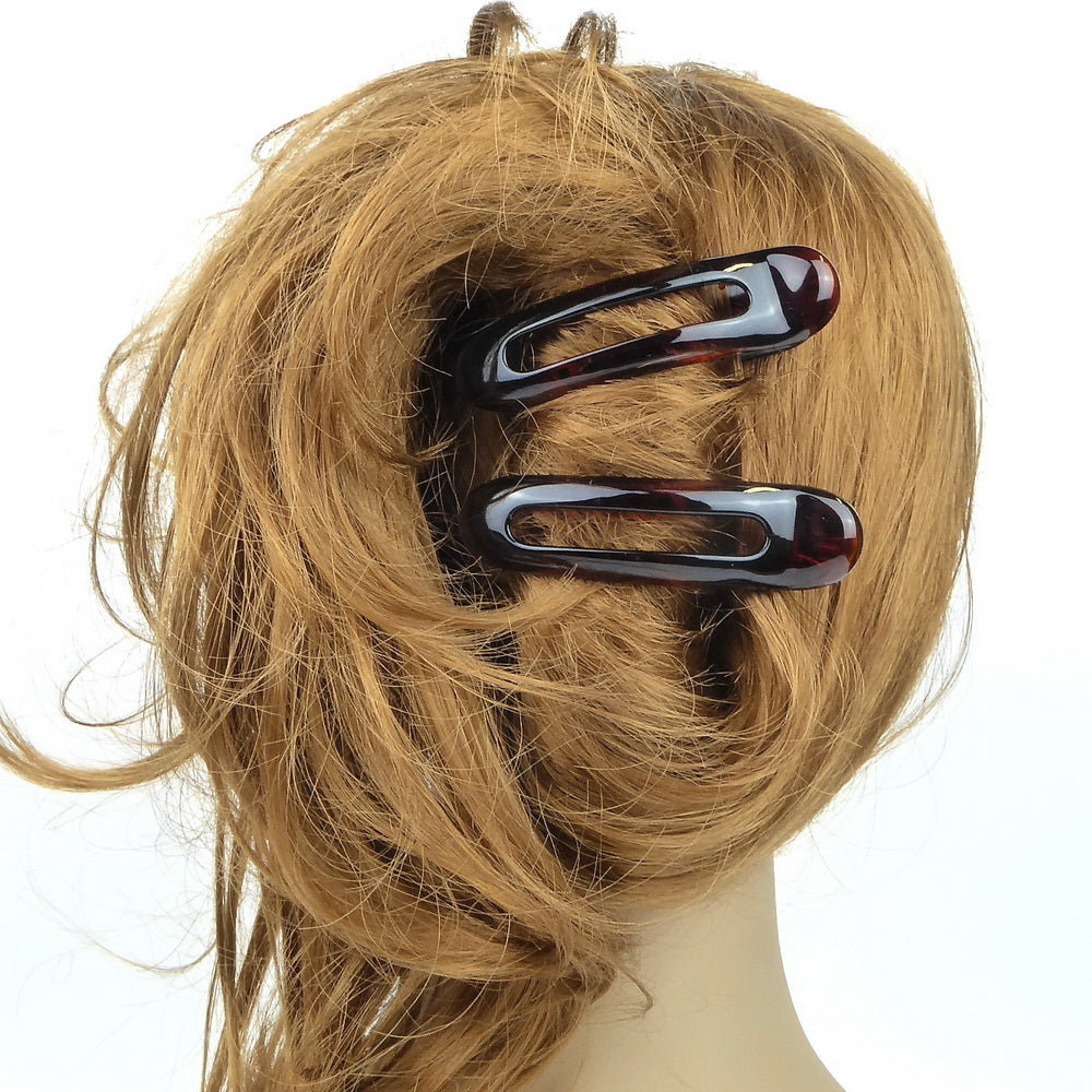 Lot de 2 pinces cheveux Made in France 8cm