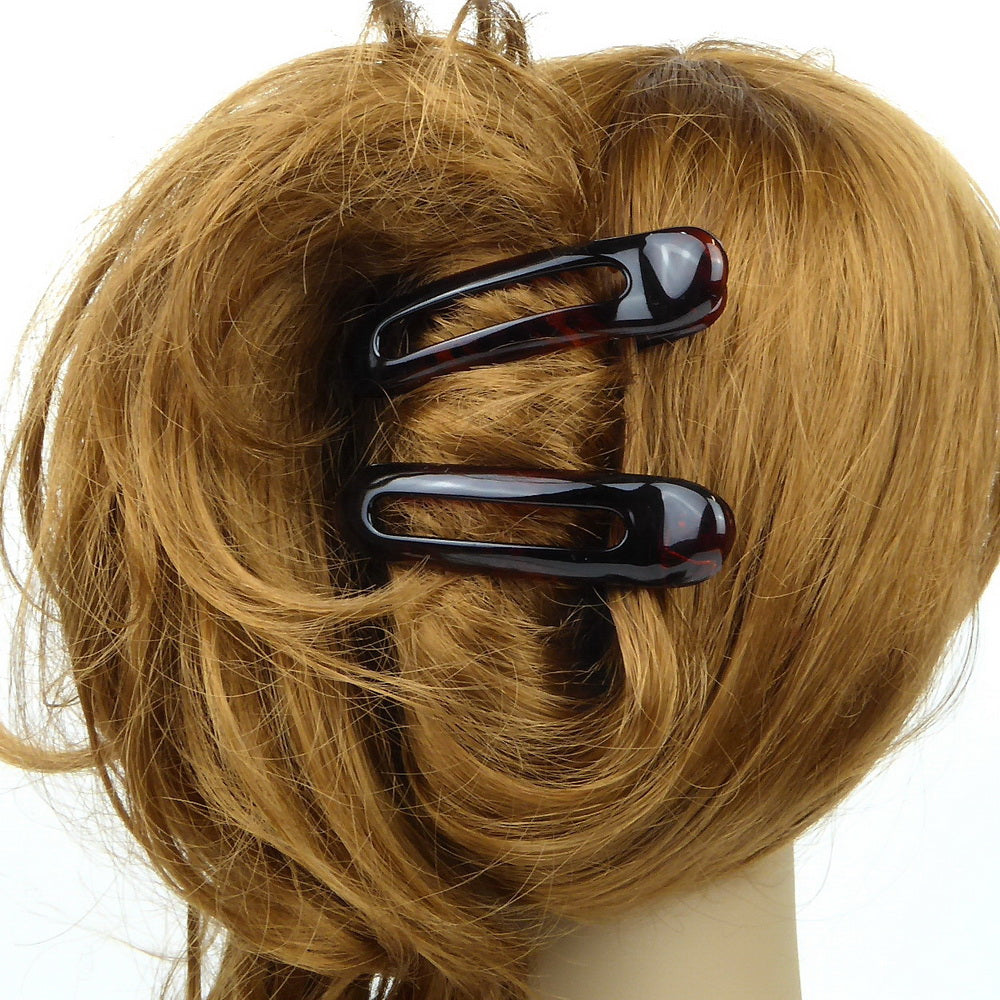 Lot de 2 pinces cheveux Made in France 8cm