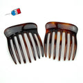 Lot de 2 peignes chignon made in France 7cm  demi blond
