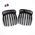 Lot de 2 peignes chignon made in France 7cm - noir