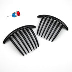 Lot de 2 grands peignes chignon 10cm, accessoire coiffure made in France