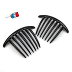 Lot de 2 grands peignes chignon 10cm, accessoire coiffure made in France