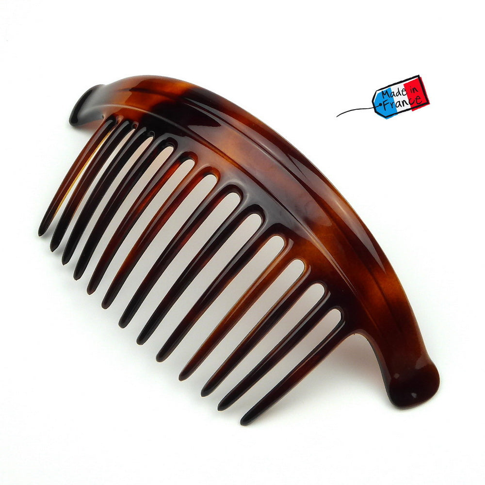 Très Grand Peigne Cheveux Côté Celluloid 18cm Made in France - Chignon Banane