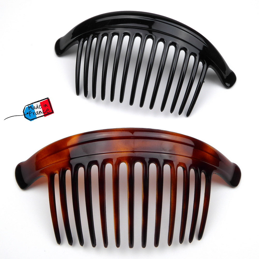 Très Grand Peigne Cheveux Côté Celluloid 18cm Made in France - Chignon Banane