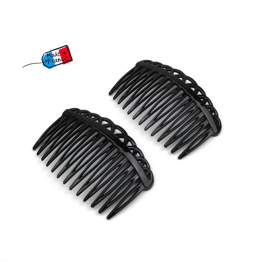 Lot de 2 peignes cheveux de côté Made in France 7cm