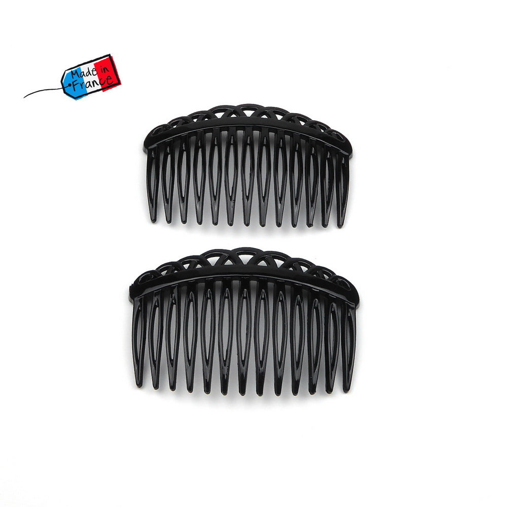 Lot de 2 peignes cheveux de côté Made in France 7cm